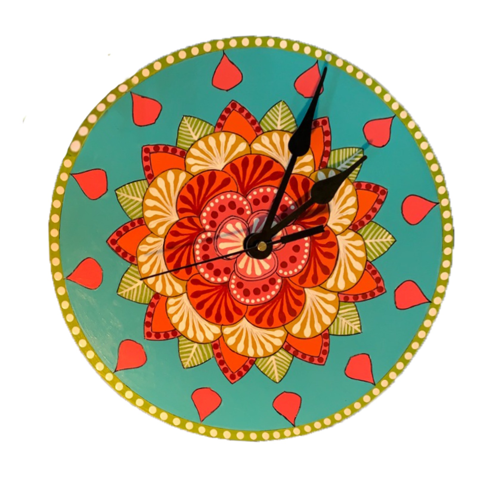 Penkraft Pen Mandala on Engraved Round MDF Clock Hobbyist Level DIY Kit with Free video tutorial